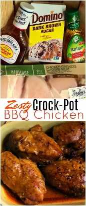 Easy Zesty Slow Cooker BBQ Chicken | Recetas Latinas! 