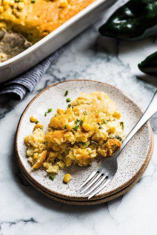 This Jiffy Corn Casserole is made with whole kernel corn, creamed corn and a box of corn muffin mix. It