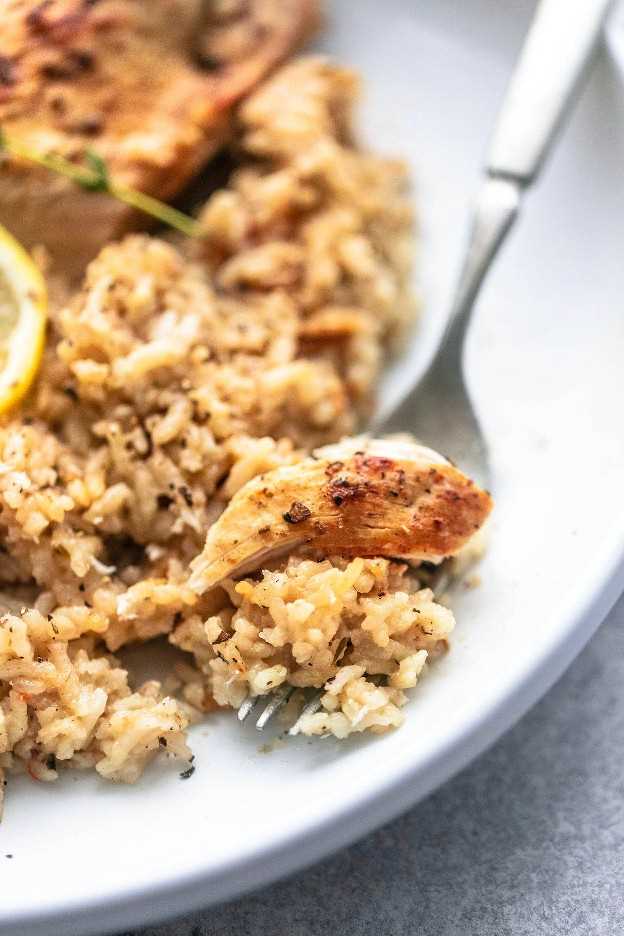Receta fácil y saludable de cena instantánea con pollo y pechuga de arroz | lecremedelacrumb.com