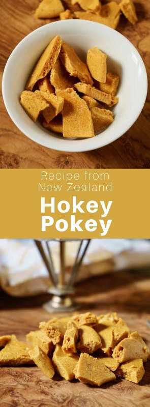 El hokey pokey o toffee de nido de abeja es el dulce favorito de Nueva Zelanda y Australia. Se prepara con azúcar y jarabe dorado. # Australia # Nueva Zelanda # WorldCuisine # 196 sabores