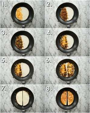 cómo sazonar las quesadillas de carne molida - 8 fotos paso a paso