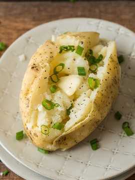 Patatas al horno esponjosas instantáneas