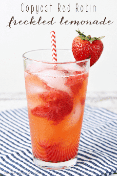 It is so easy to make this Copycat Red Robin Freckled Lemonade at home! It