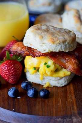 bacon egg and cheese biscuit sandwich pinterest pin