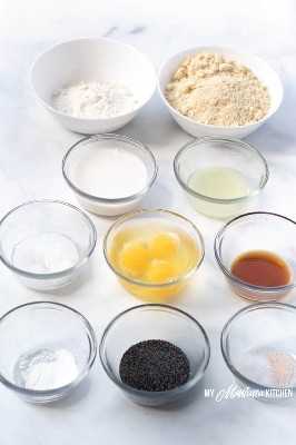 ingredientes necesarios para hacer muffins de semilla de amapola keto limón 