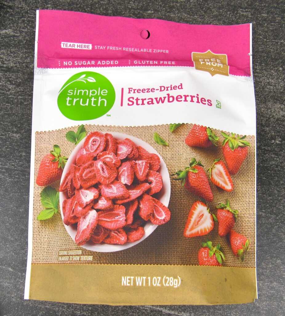 Verdad simple paquete de fresas liofilizadas