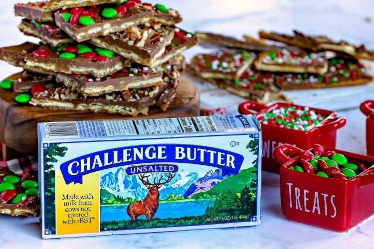 receta de crack navideño con mantequilla de desafío