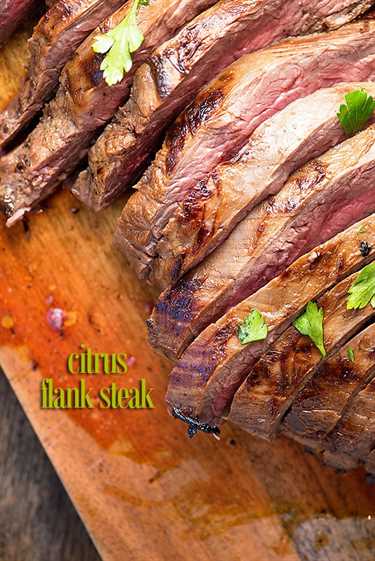 This citrus marinated flank steak is a copycat of my favorite Brazillian steakhouse meal!