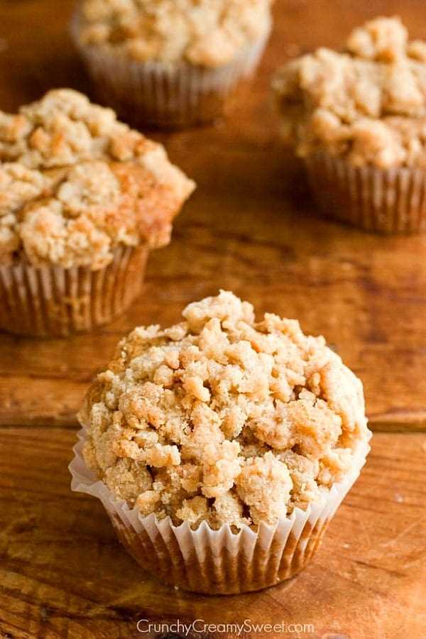 Cinnamon Coffee Cake Muffins Recipe from crunchycreamysweet.com Coffee Cake Muffins
