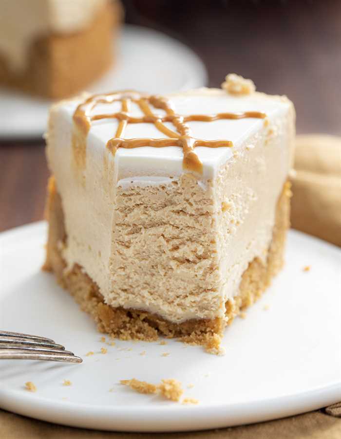 Slice of Peanut Butter Cheesecake with Bite Missing
