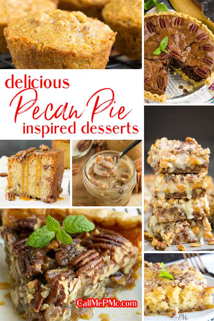 Pecan Pie Inspired Desserts - Cakes, pound cake, muffins, pies, bread pudding... If you like Pecan Pie, you