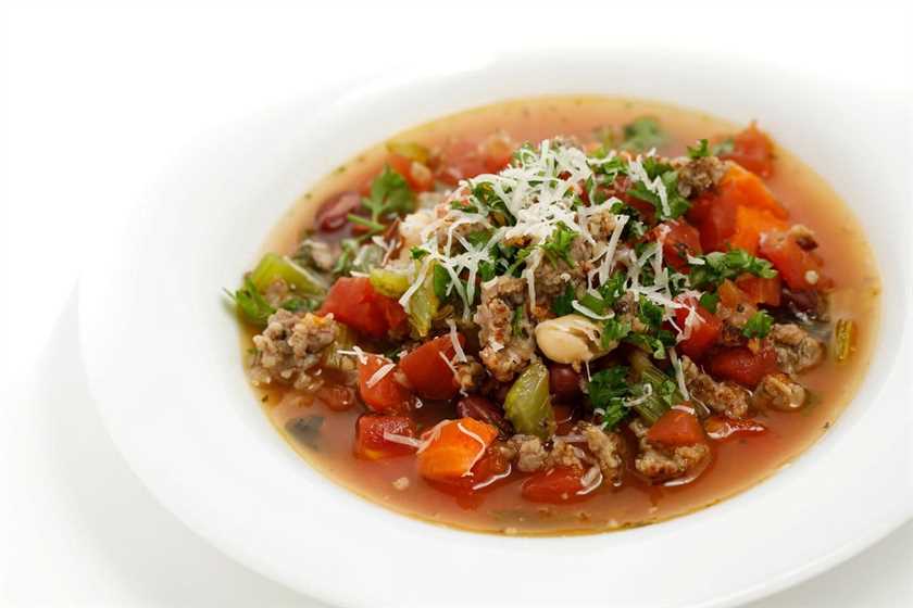 Italian Sausage Soup with Cheese