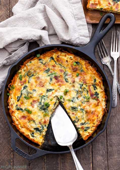 Shredded sweet potatoes are a great alternative to the calorie heavy pie crust in this Spinach, Bacon, Cheese Quiche with Sweet Potato Crust. They add a touch of sweetness to this savory and hearty quiche!