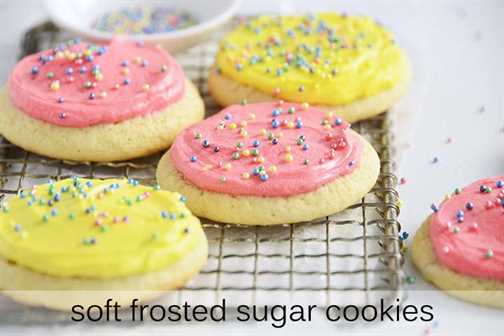 Soft Frosted Sugar Cookies with Description