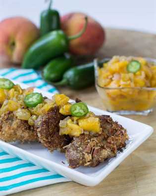 Pecan-Crusted Pork Medallions with Spicy Peach Chutney