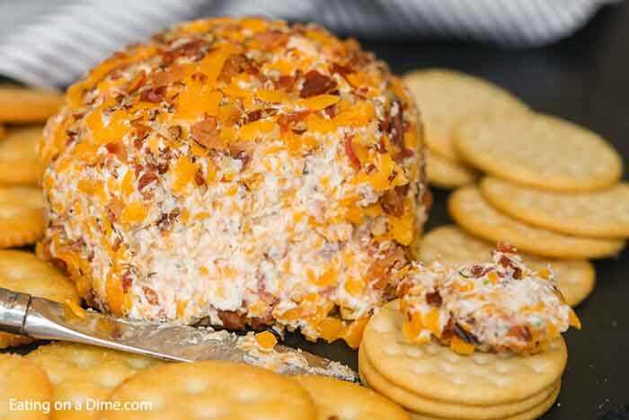 Need an easy appetizer recipe? Bacon ranch cheese ball recipe is a simple recipe but a real crowd pleaser. Everyone loves bacon!