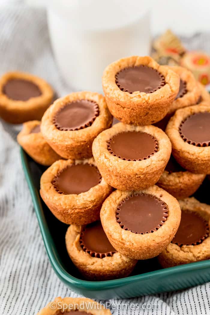 plate full of Peanut Butter Cookies Cups