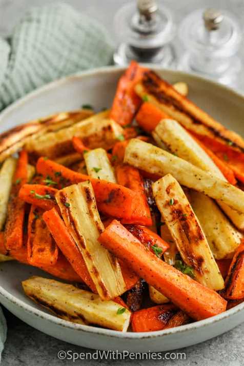 plated Carrots and Parsnips