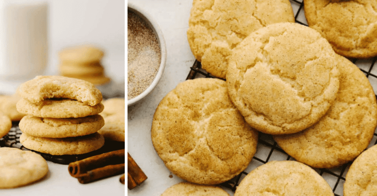 Receta de galletas Snickerdoodle suaves y masticables