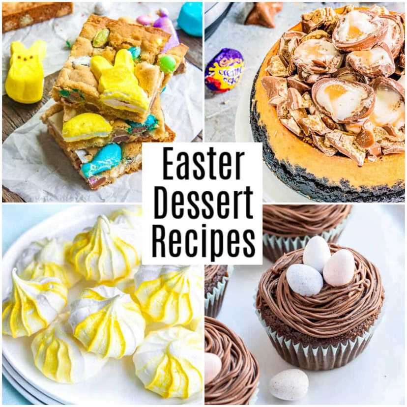 Pinterest image of Easter Dessert Recipes with title text