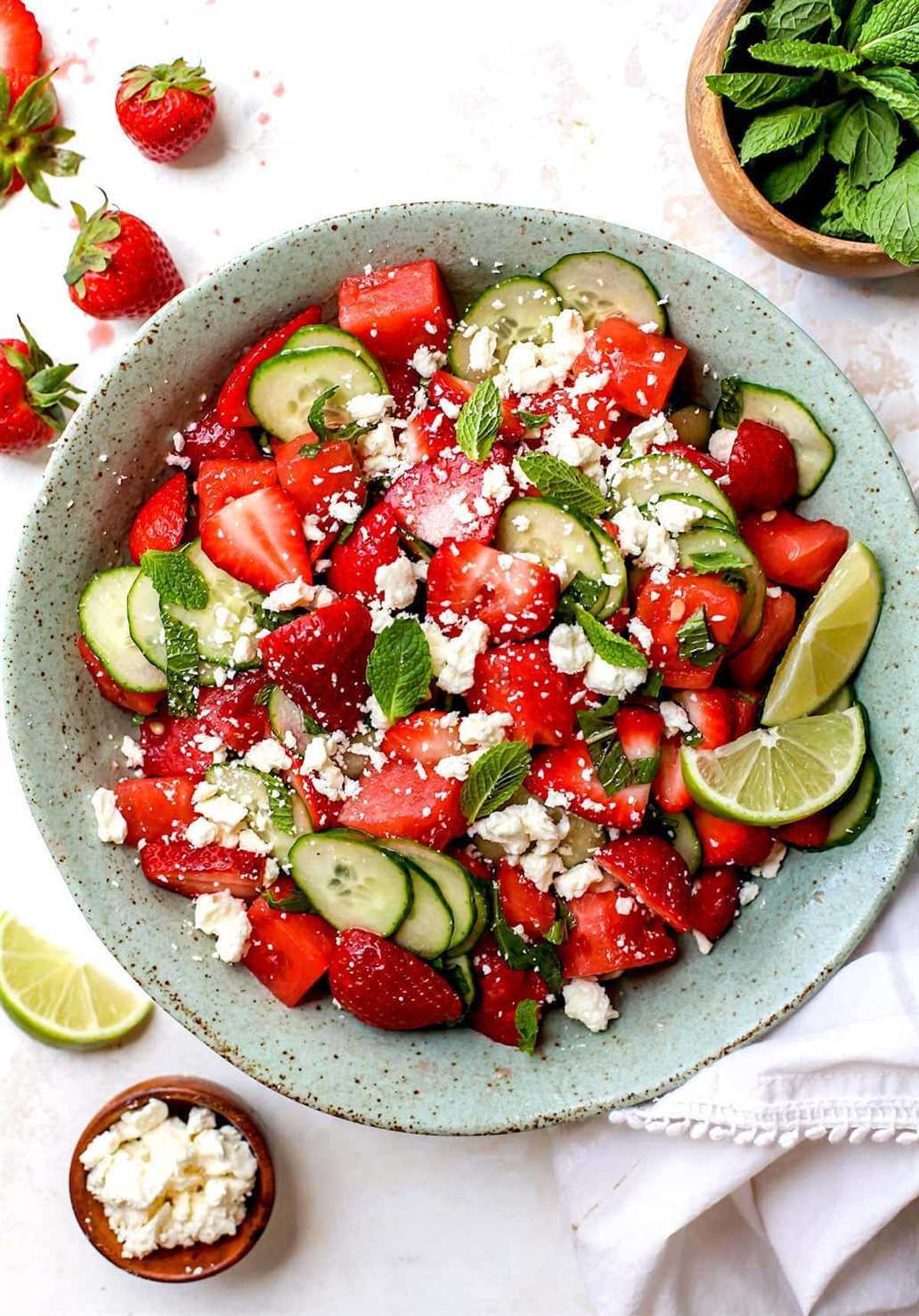 Strawberry Watermelon Cucumber Salad