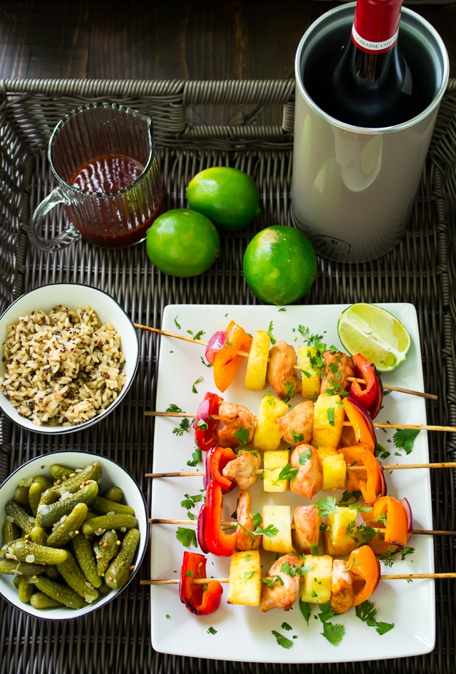 Fire up the Grill! You guys are going to love these irresistible Grilled Sweet and Sour Chicken Skewers! They