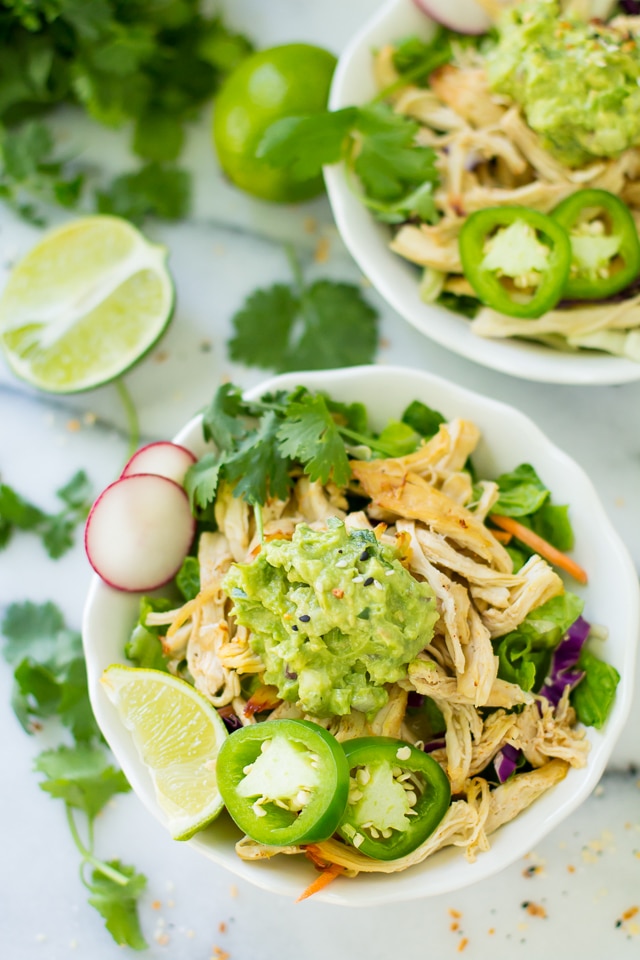 Whole30 Slow Cooker Crispy Chicken Carnitas make for a super easy, healthy dinner. They