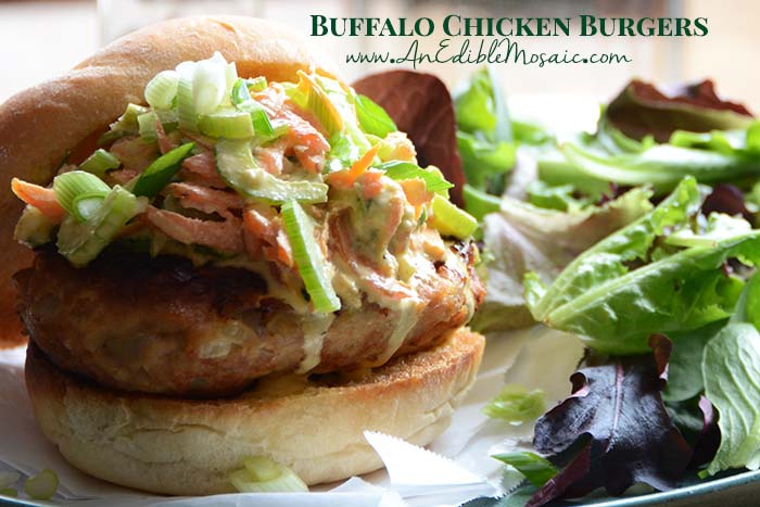 Buffalo Chicken Burgers with Description